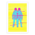Twin Astronaut Glitch Poster