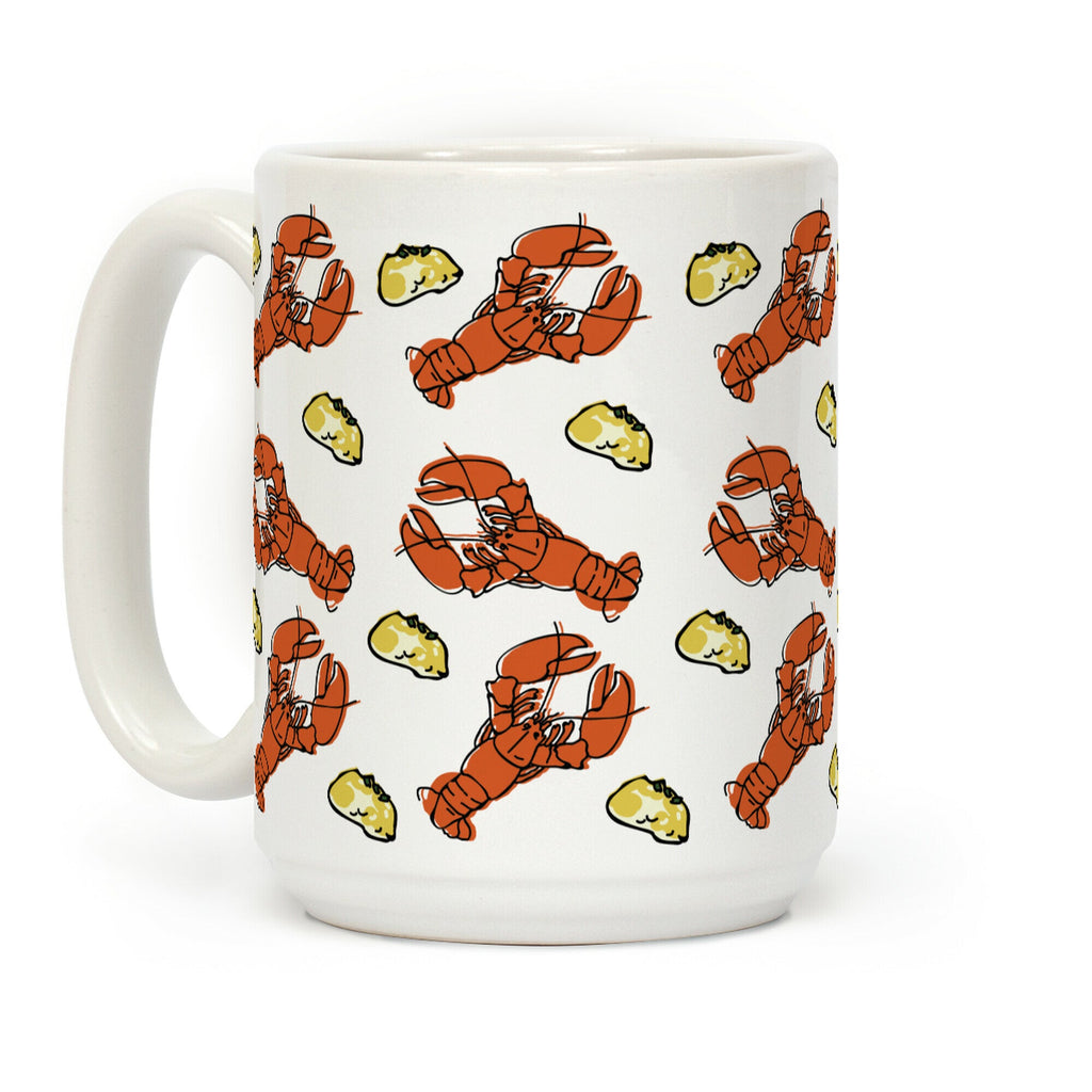 Cheddar Bae Lobster Pattern Coffee Mug