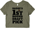Daddy's First Round Draft Pick Graphic Baby Tee