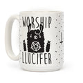 Worship Llucifer Llama Coffee Mug