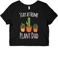 Stay At Home Plant Dad White Print Graphic Baby Tee