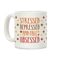 Stressed Depressed and Fall Obsessed Coffee Mug