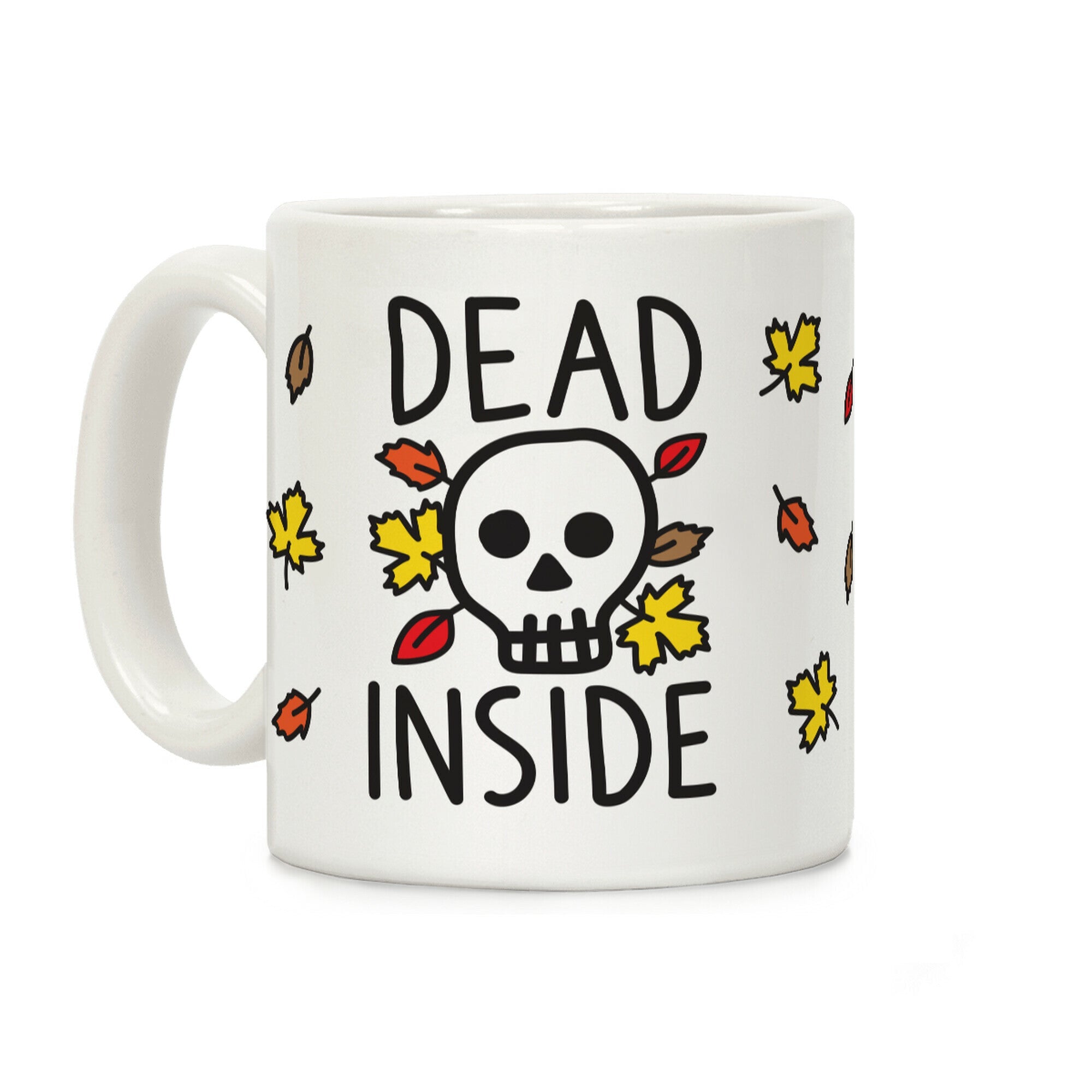 Dead Inside Autumn Skull Coffee Mug