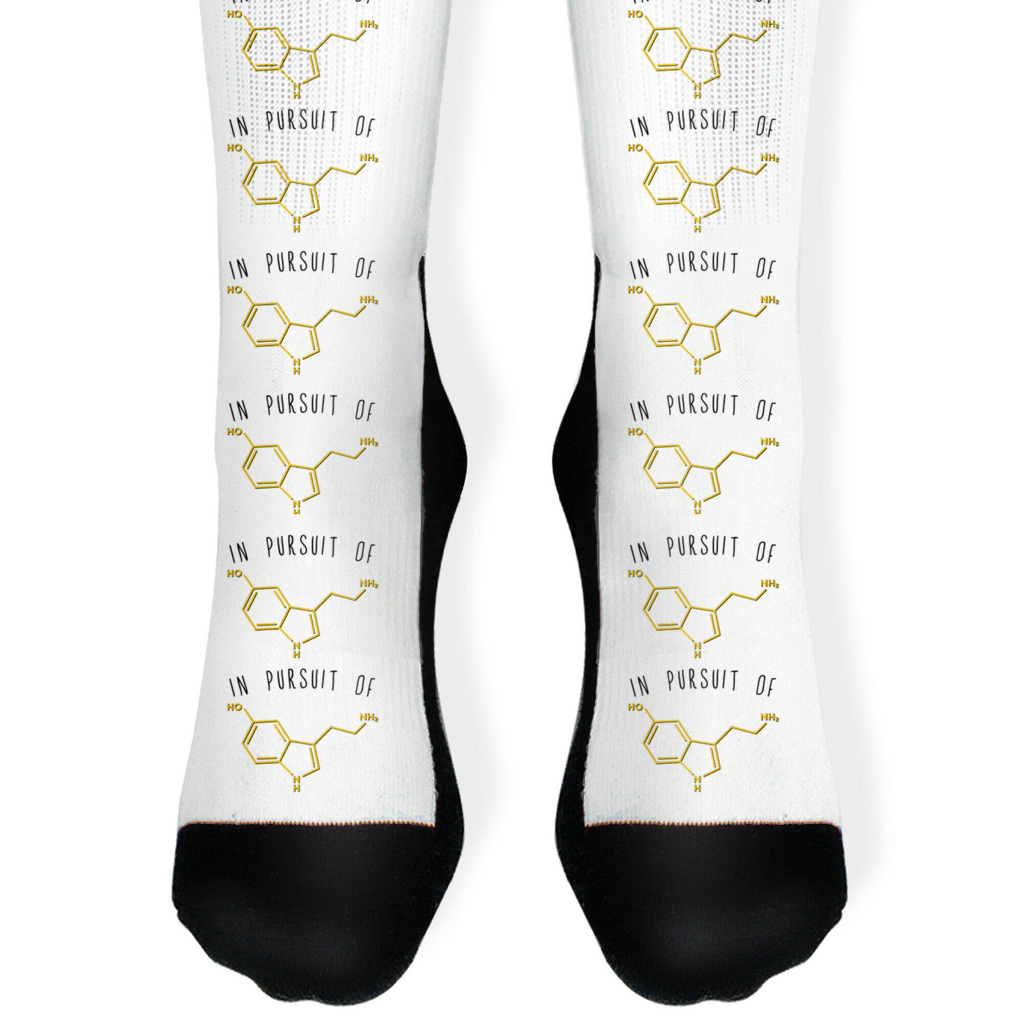 In Pursuit of Happiness (Serotonin Molecule) Socks