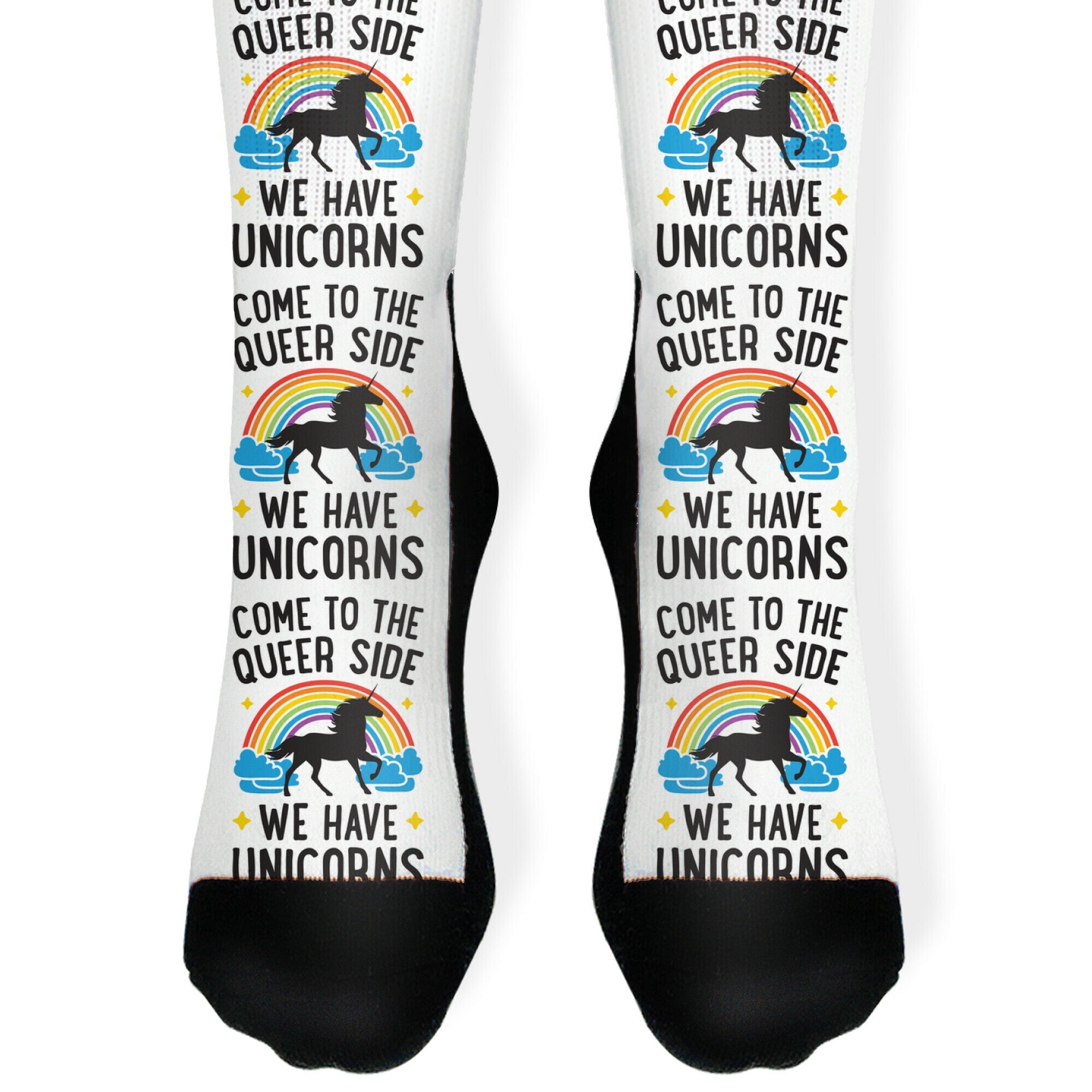 Come To The Queer Side We Have Unicorns Socks