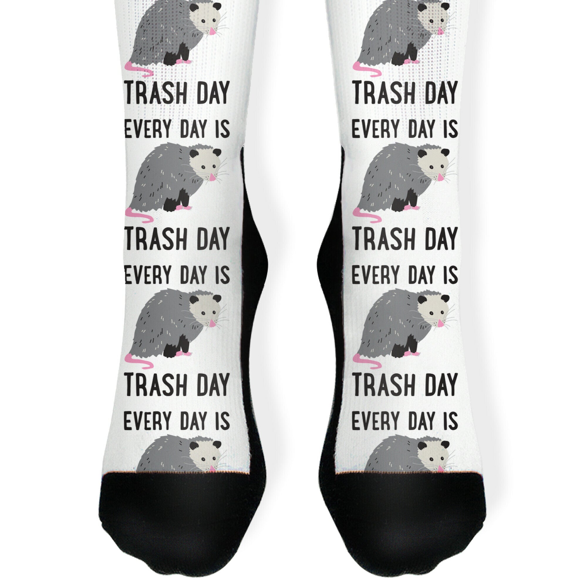 Every Day Is Trash Day Opossum Socks