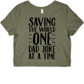 Saving The World One Dad Joke At A Time Graphic Baby Tee