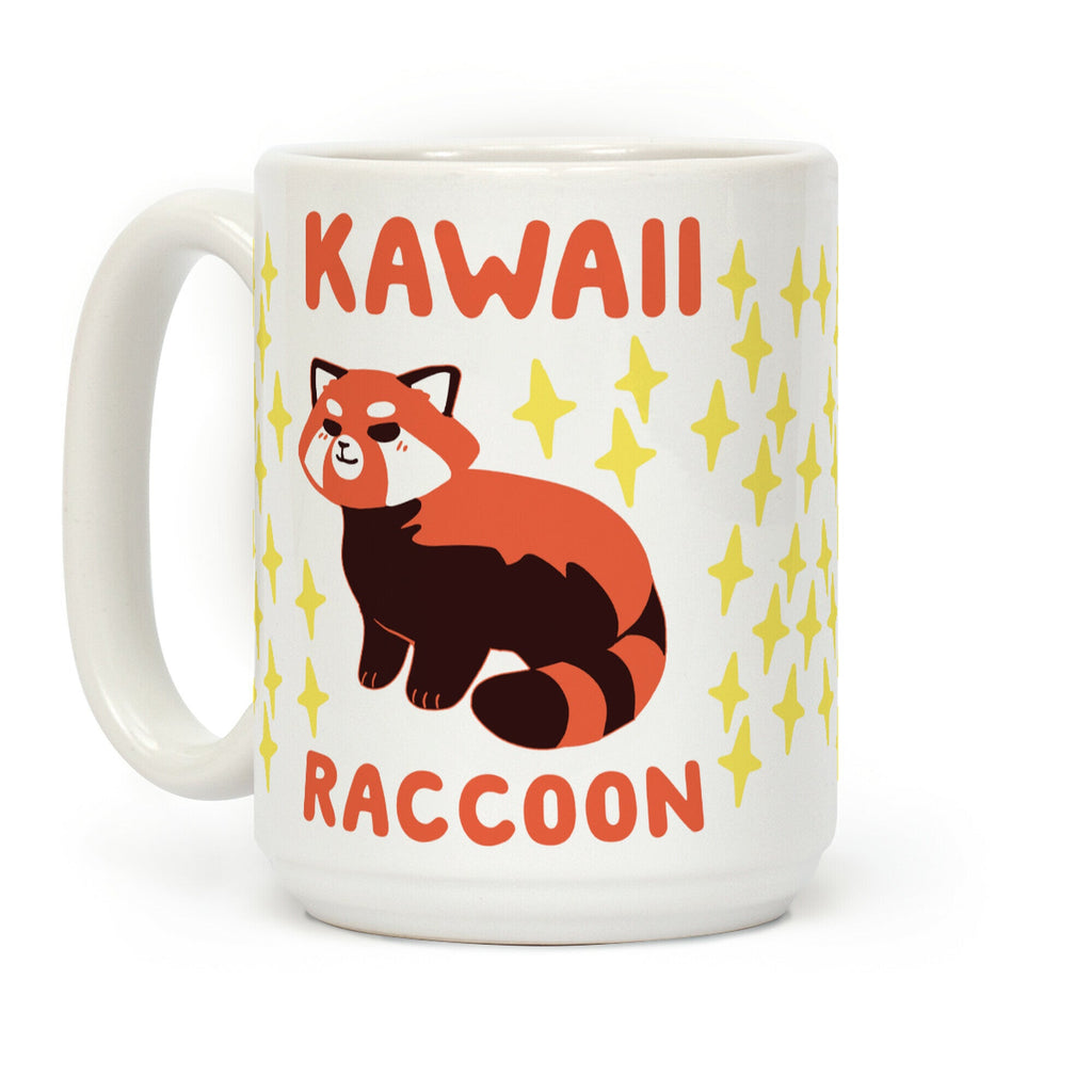 Kawaii Raccoon - Red Panda Coffee Mug