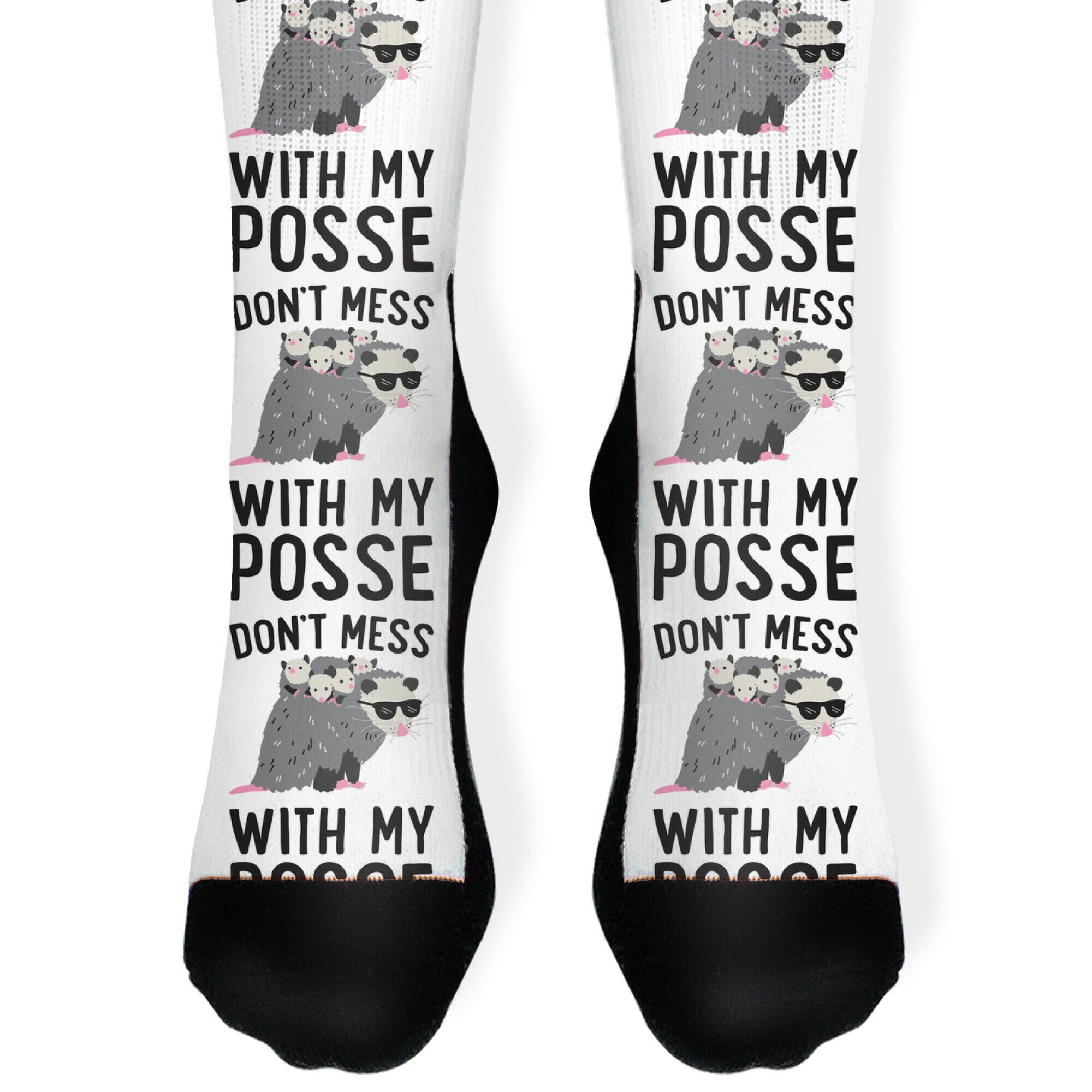 Don't Mess With My Posse Opossum Socks