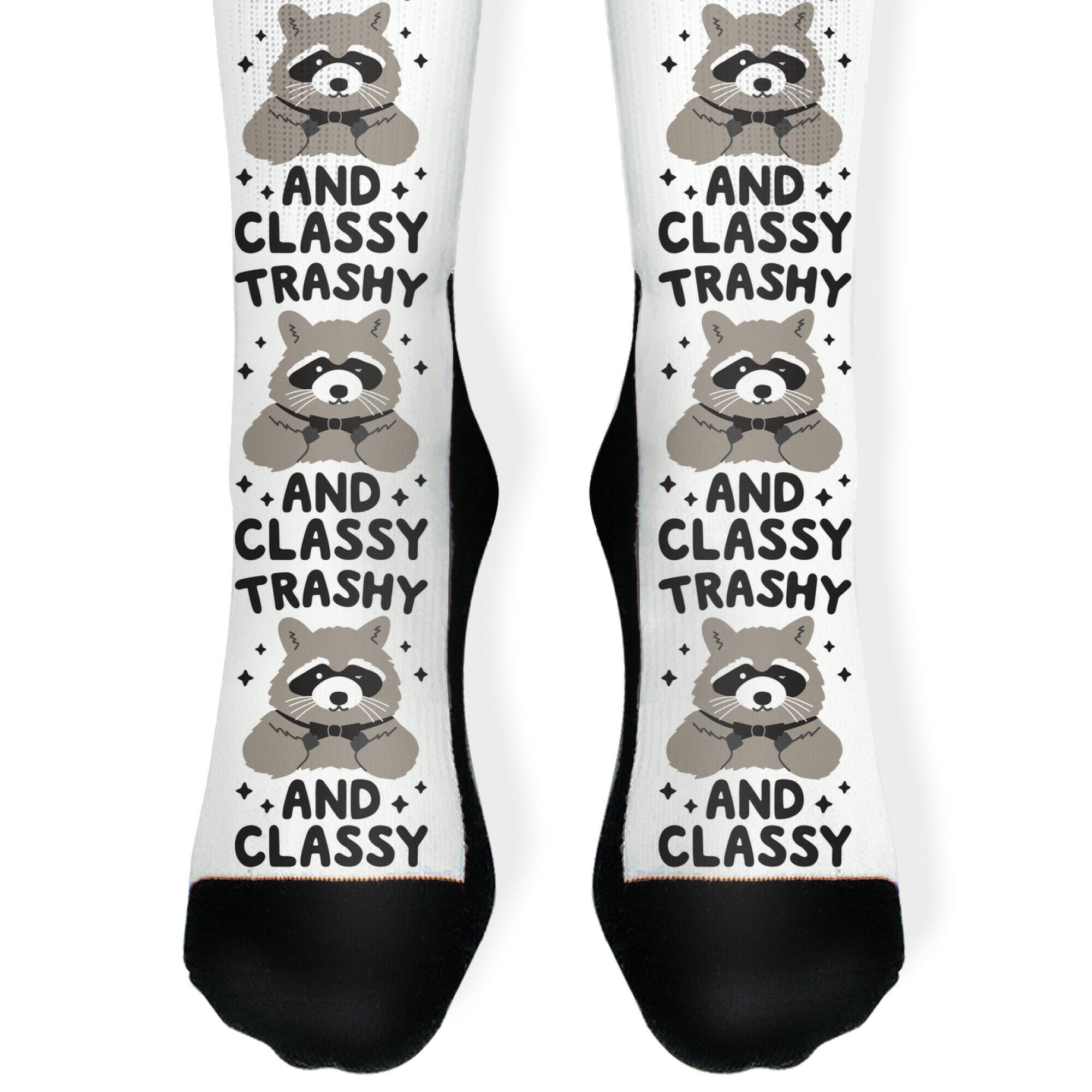 Trashy And Classy Raccoon Socks