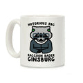 Notorious RBG Raccoon Bader Ginsburg Parody Coffee Mug