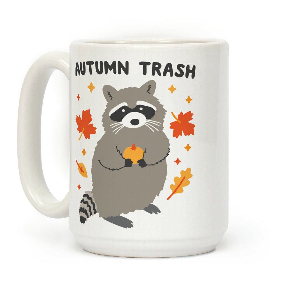 Autumn Trash Raccoon Coffee Mug