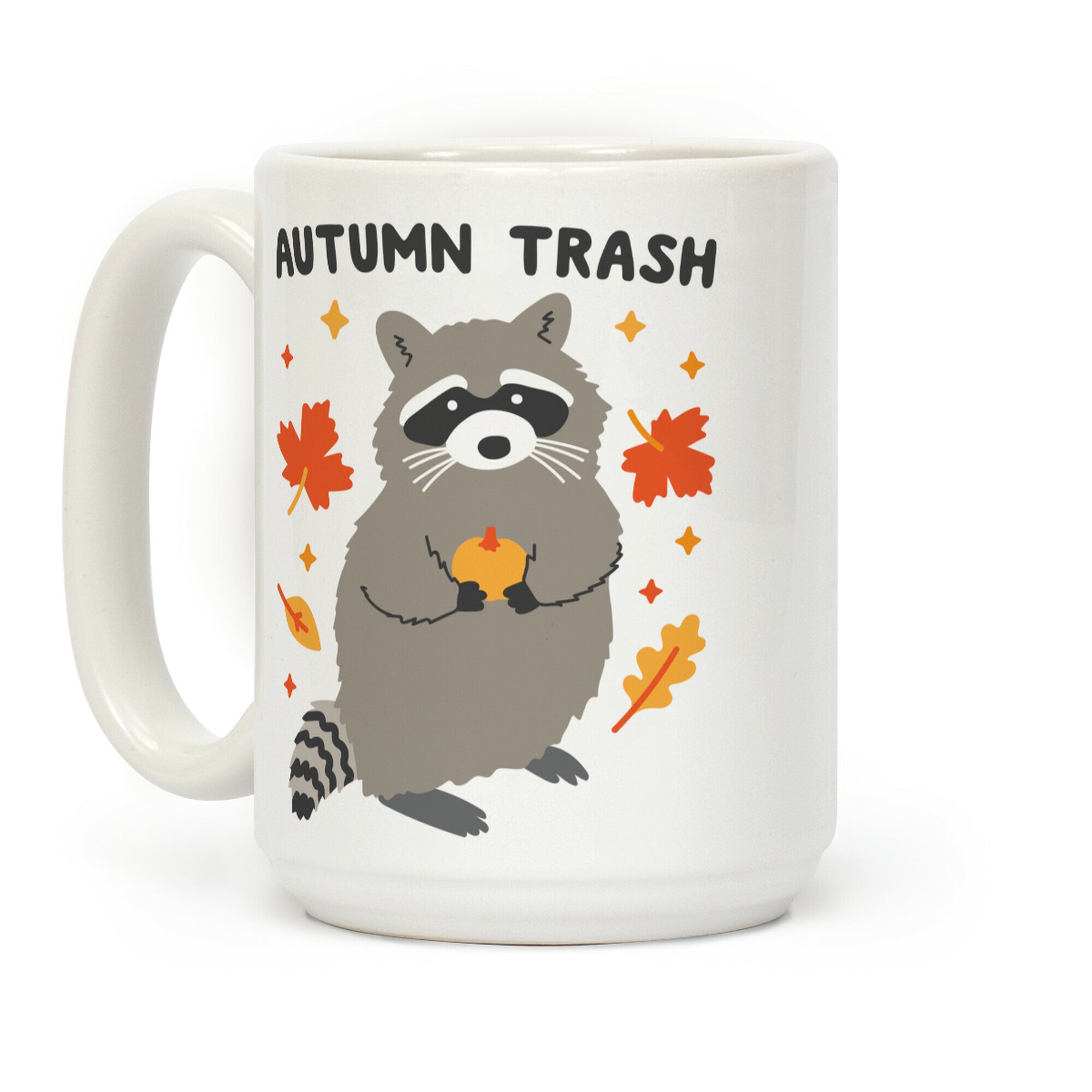 Autumn Trash Raccoon Coffee Mug