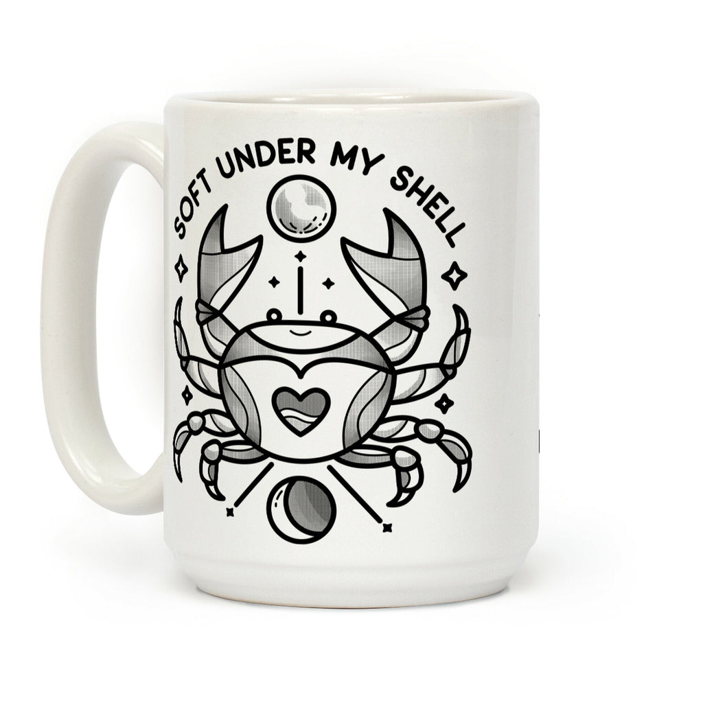 Soft Under My Shell - Cancer Crab Coffee Mug