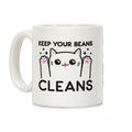 Keep Your Beans Cleans Cat Coffee Mug