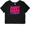Daddy Vibes White Print Graphic Baby Tee