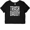Trash Daddy White Print Graphic Baby Tee