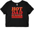 Hot Dad Summer Parody White Print Graphic Baby Tee