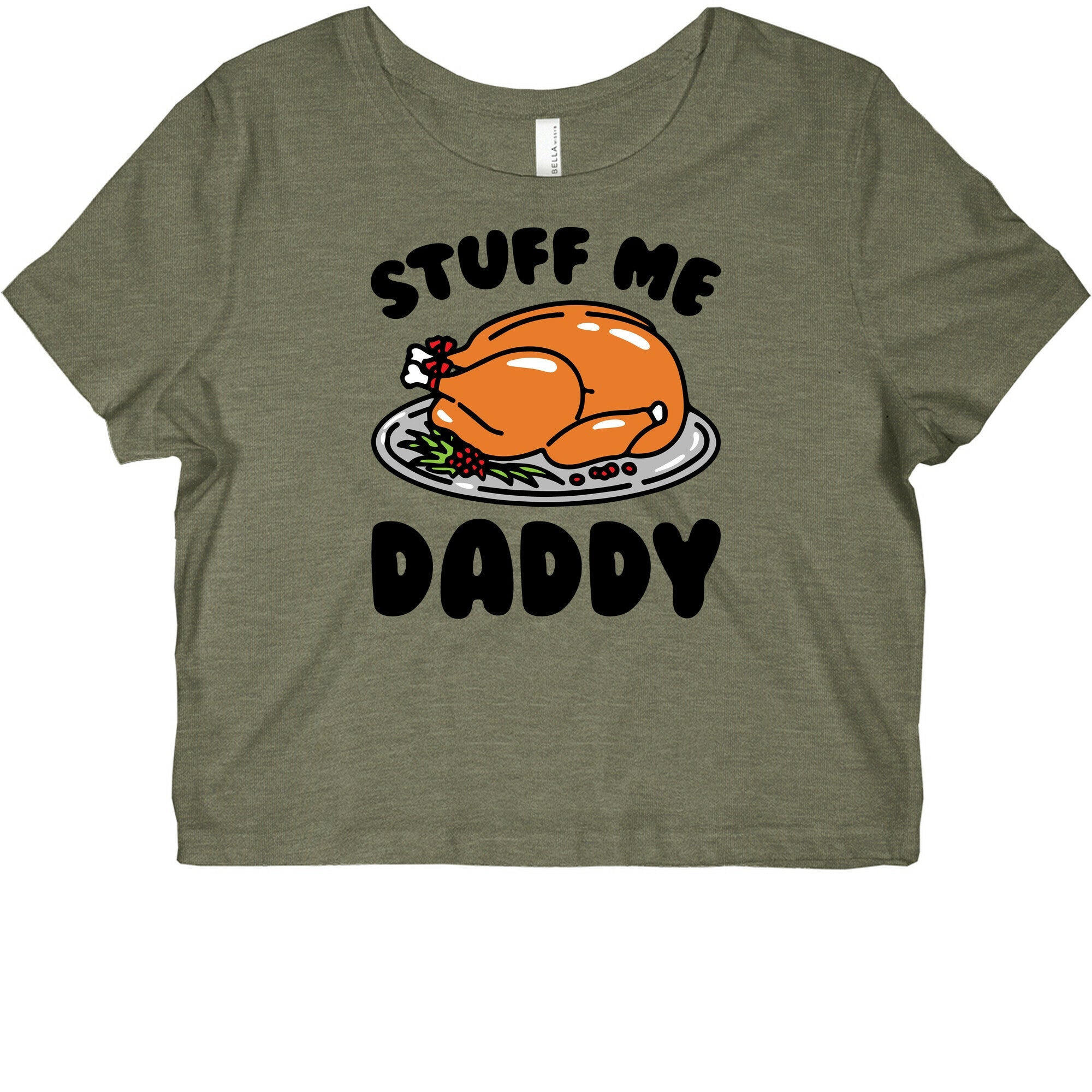 Stuff Me Daddy Turkey Parody Graphic Baby Tee