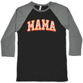 Floral Mama Text Baseball Tee