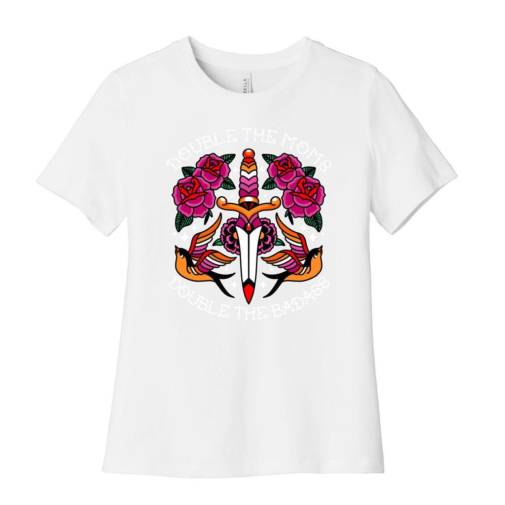 Double The Moms Double The Badass Womens Cotton Tee