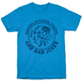 Running on Coffee, Fishing, and Dad Jokes T-Shirt