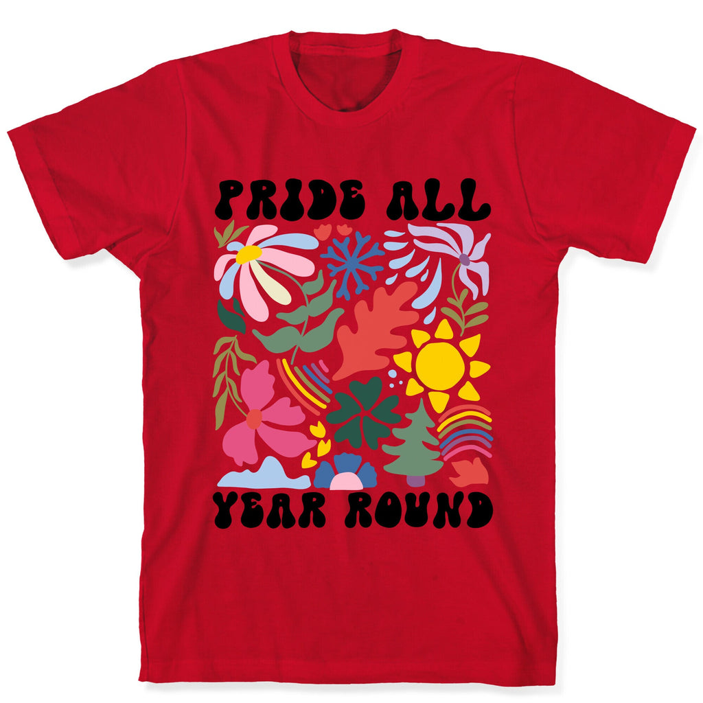 Pride All Year Round Abstract Florals T-Shirt