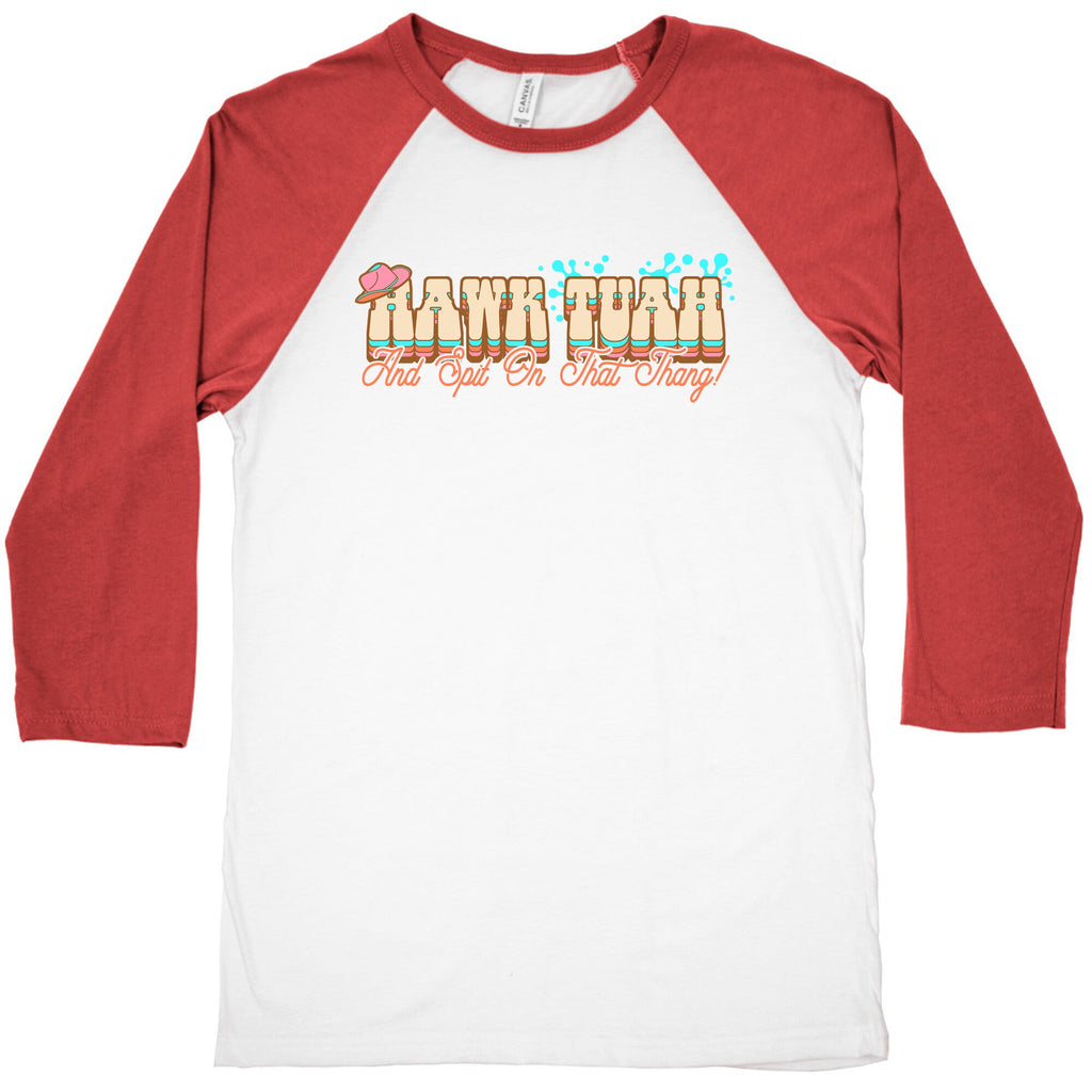 Hawk Tuah Spit On That Thang Baseball Tee
