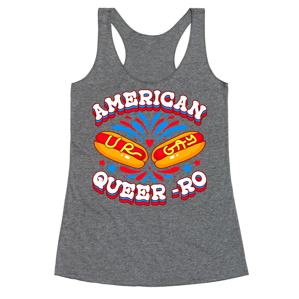 America Queer-Ro Racerback Tank