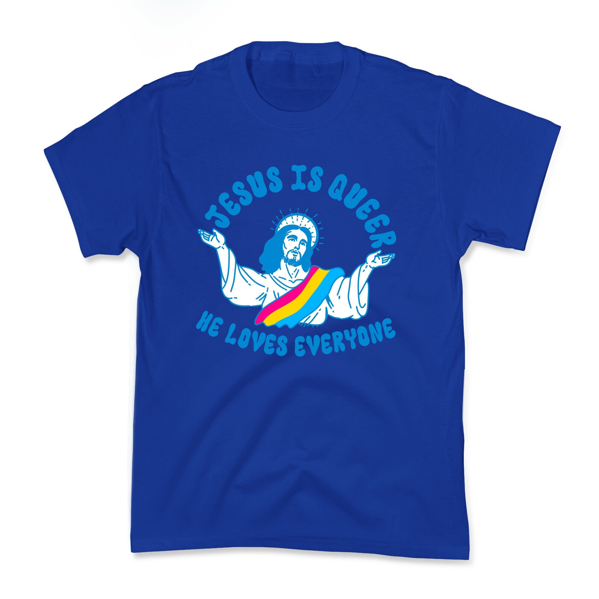 Jesus Is Queer, He Loves Everybody Kids Tee