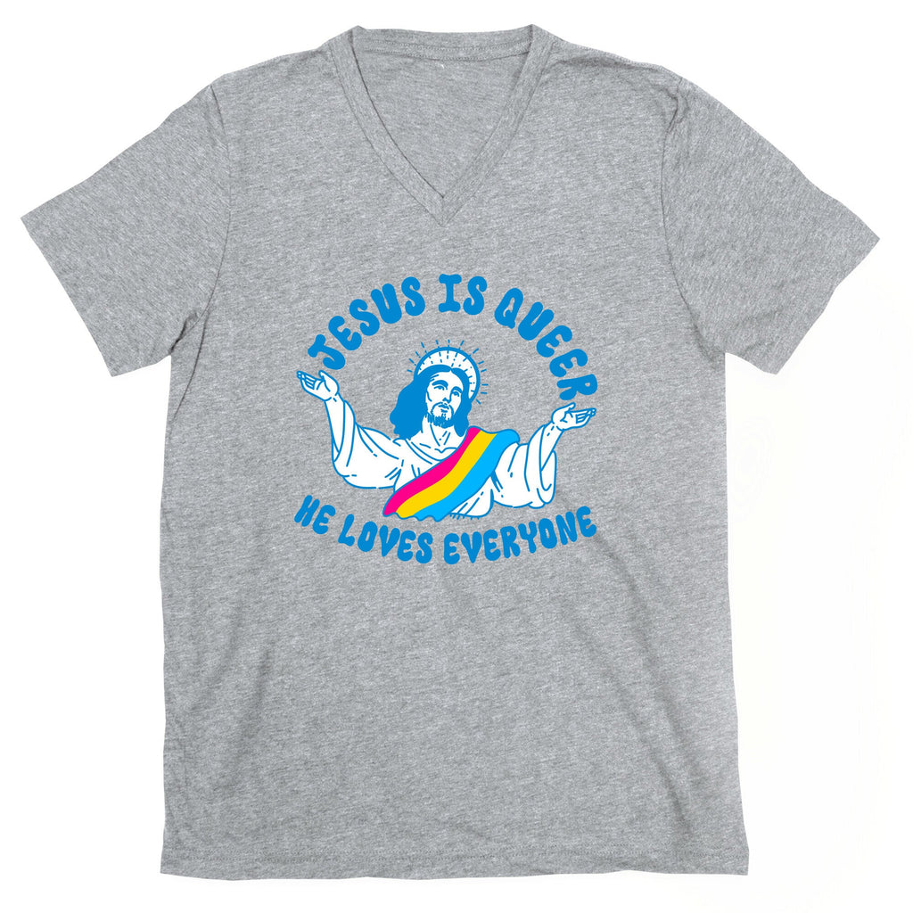 Jesus Is Queer, He Loves Everybody V-Neck