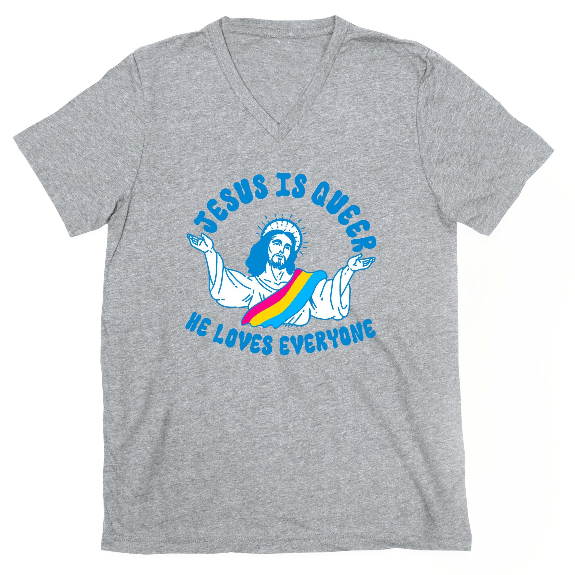 Jesus Is Queer, He Loves Everybody V-Neck