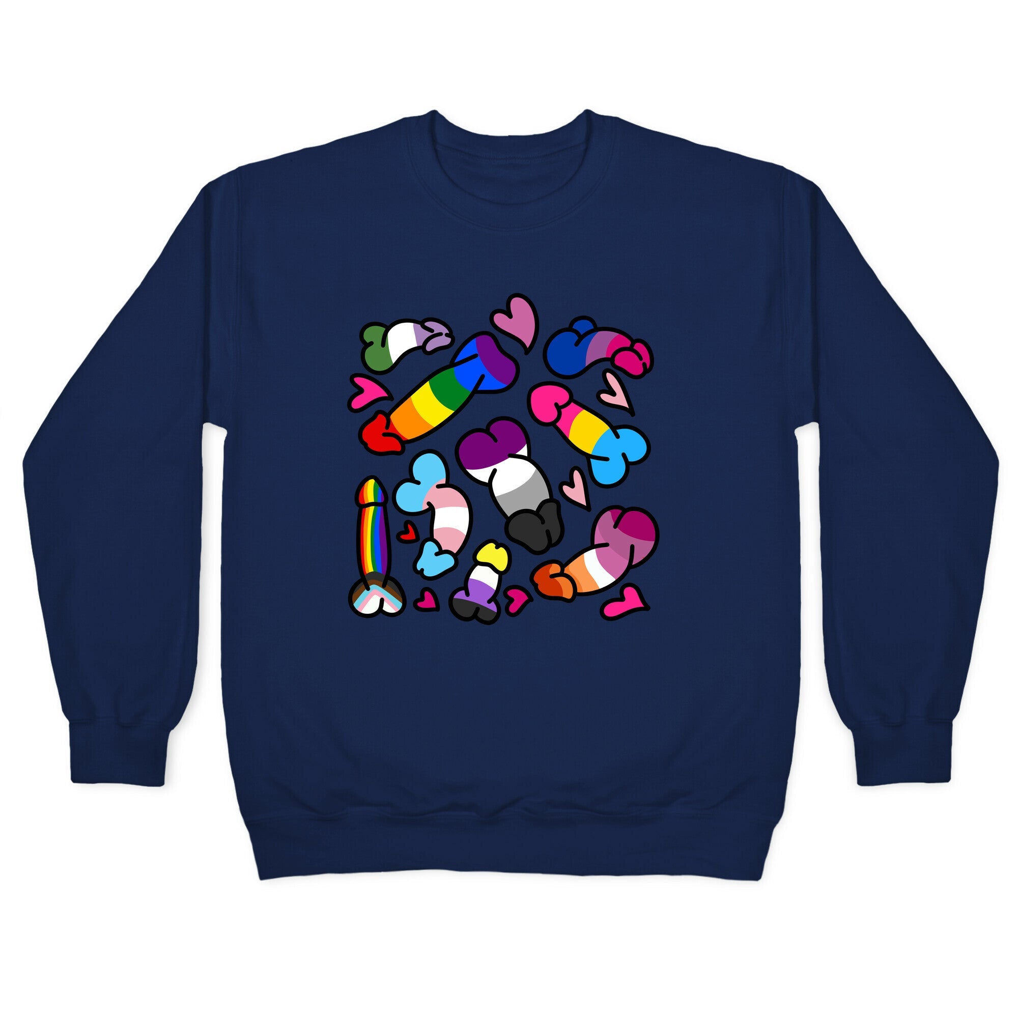 Pride Penis Pattern Crewneck Sweatshirt