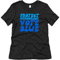 Protect Democracy Vote Blue Womens Triblend Tee