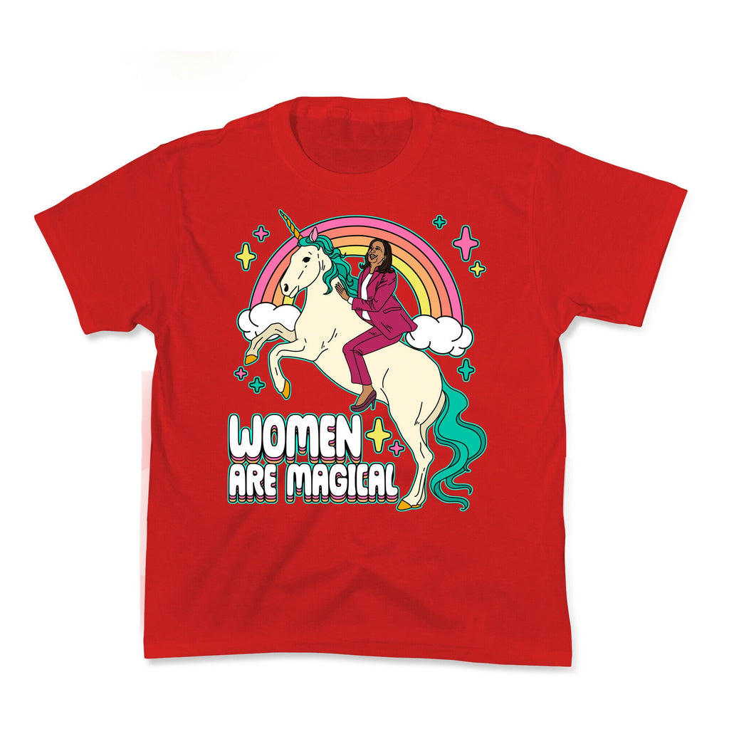 Women are Magical Kamala Harris Unicorn Kids Tee
