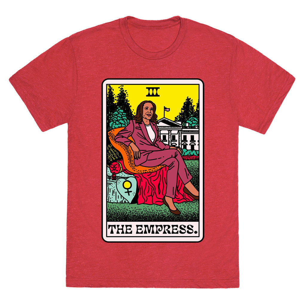 The Empress Tarot Card Kamala Harris Unisex Triblend Tee