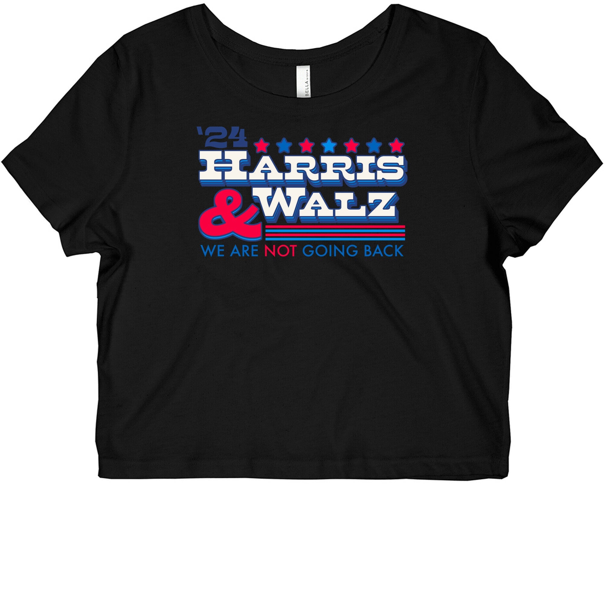 Harris and Walz 2024 We are NOT Going Back Graphic Baby Tee