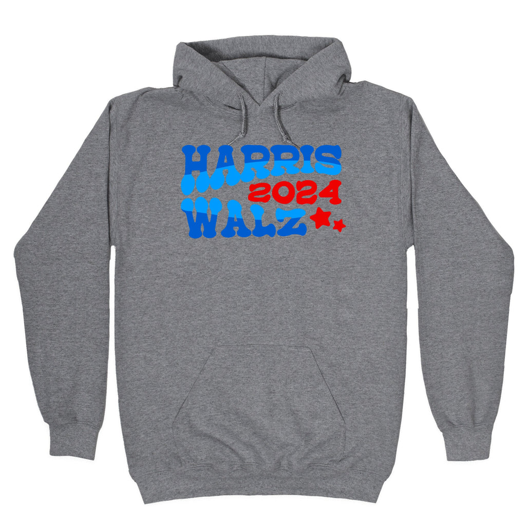 Harris Walz 2024 Retro Text Hoodie