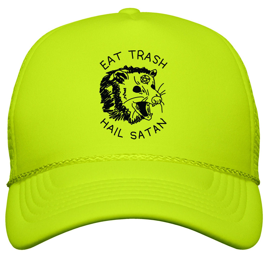 Eat Trash Hail Satan Possum Snapback Trucker Hat