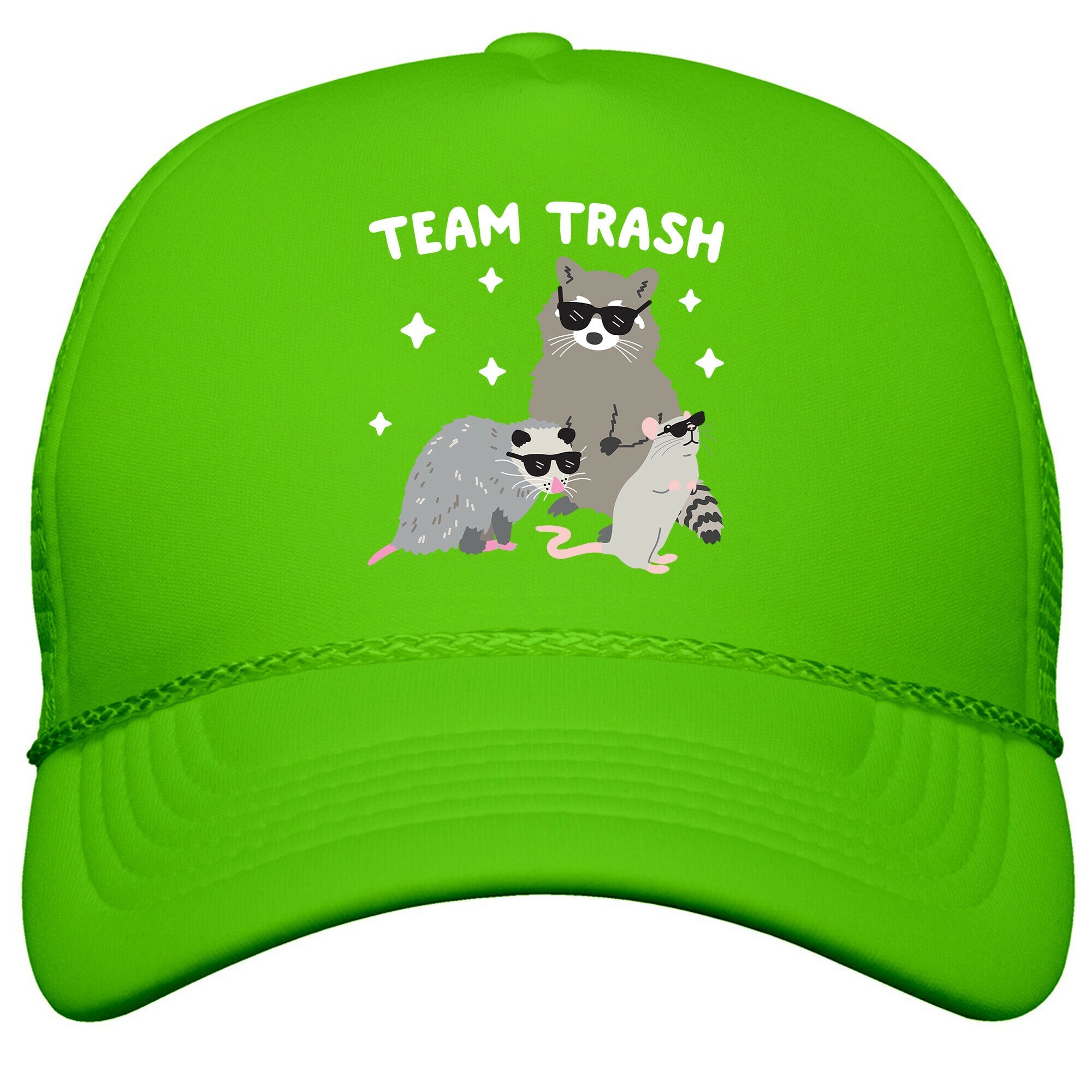 Team Trash Opossum Raccoon Rat Snapback Trucker Hat