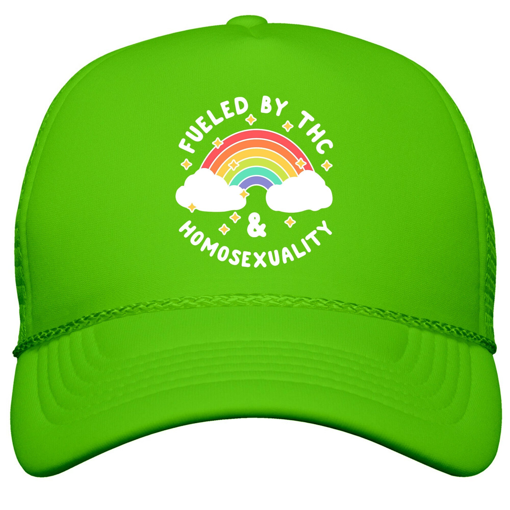 Fueled By THC & Homosexuality Snapback Trucker Hat