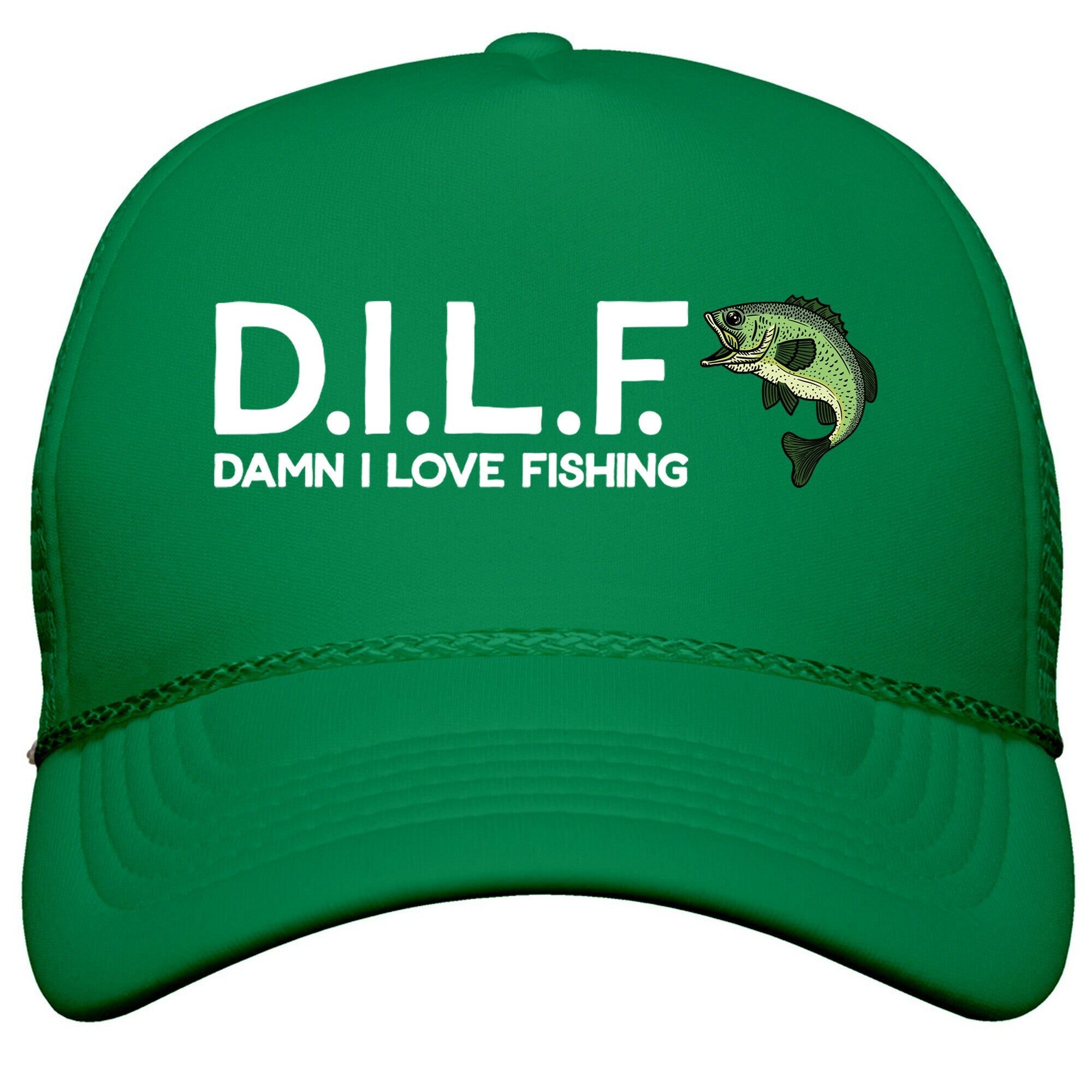 D.I.L.F. Damn I Love Fishing Snapback Trucker Hat