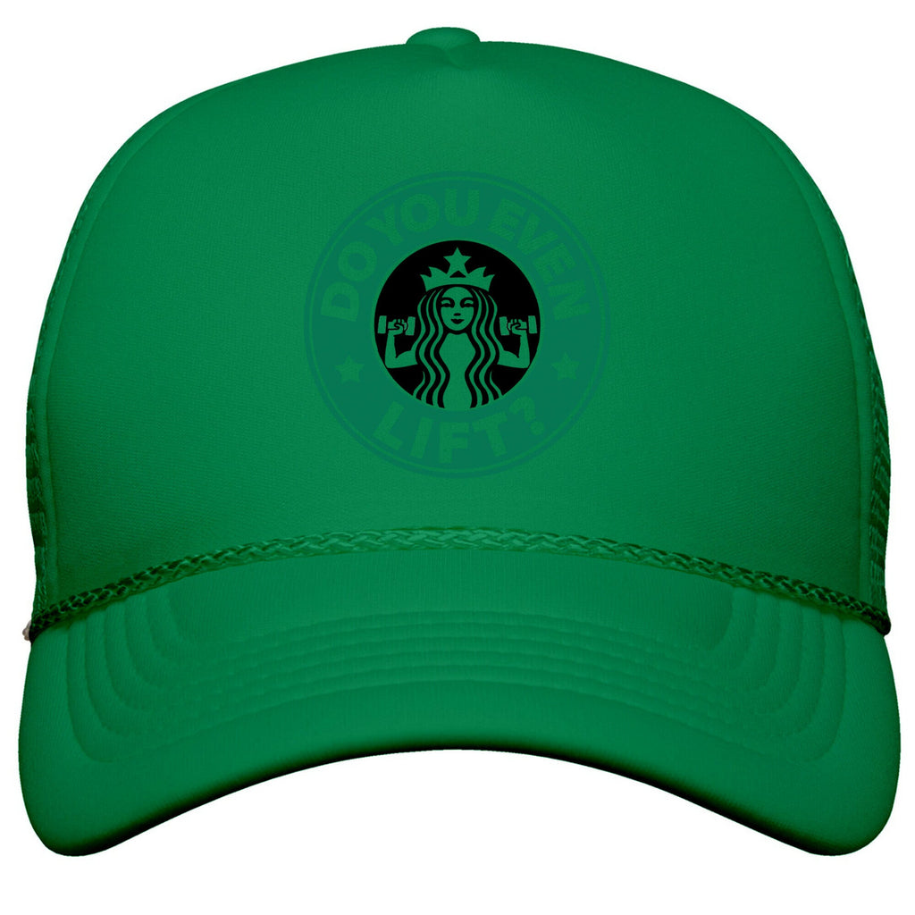 Do You Even Lift Coffee Parody Snapback Trucker Hat