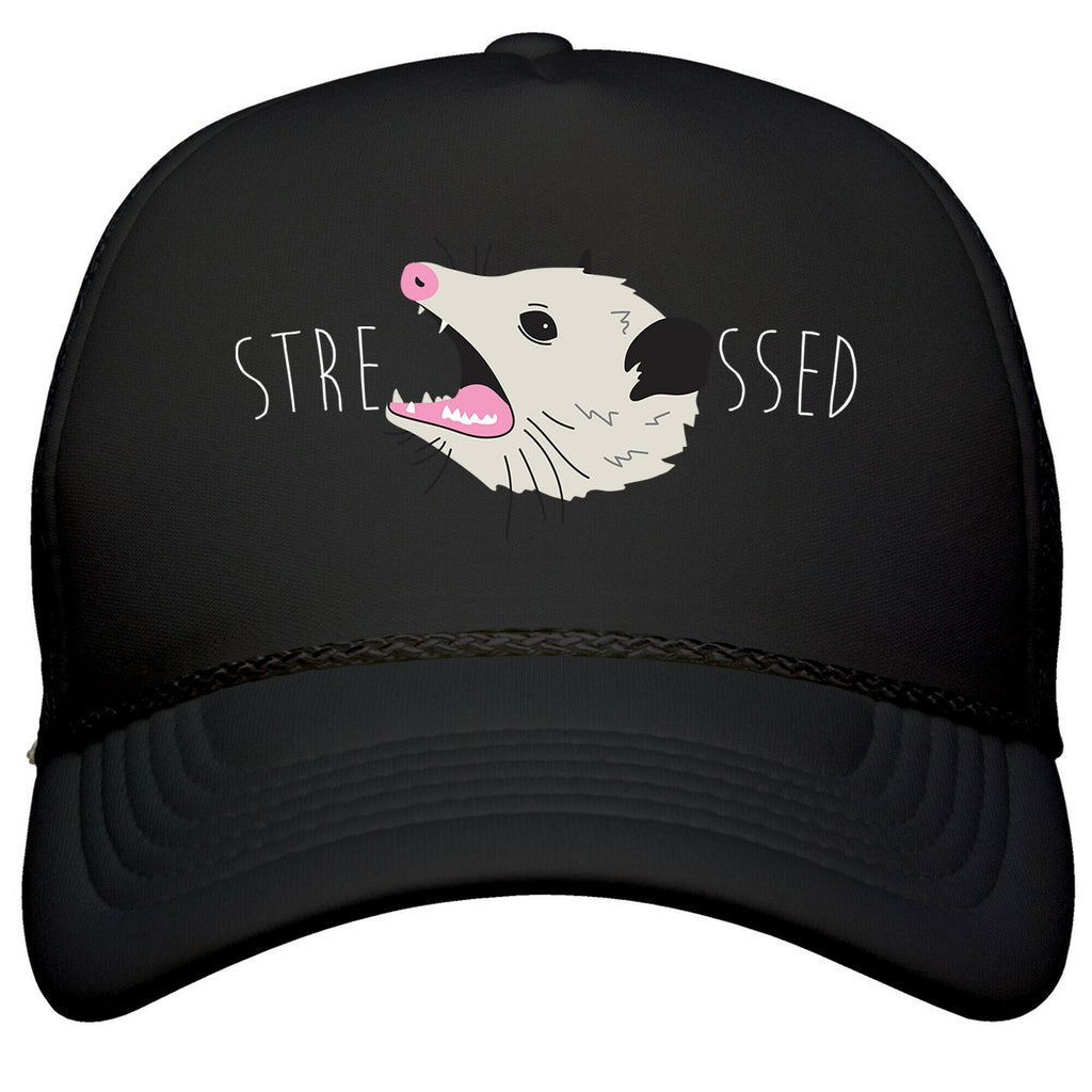 Stressed Opossum Snapback Trucker Hat