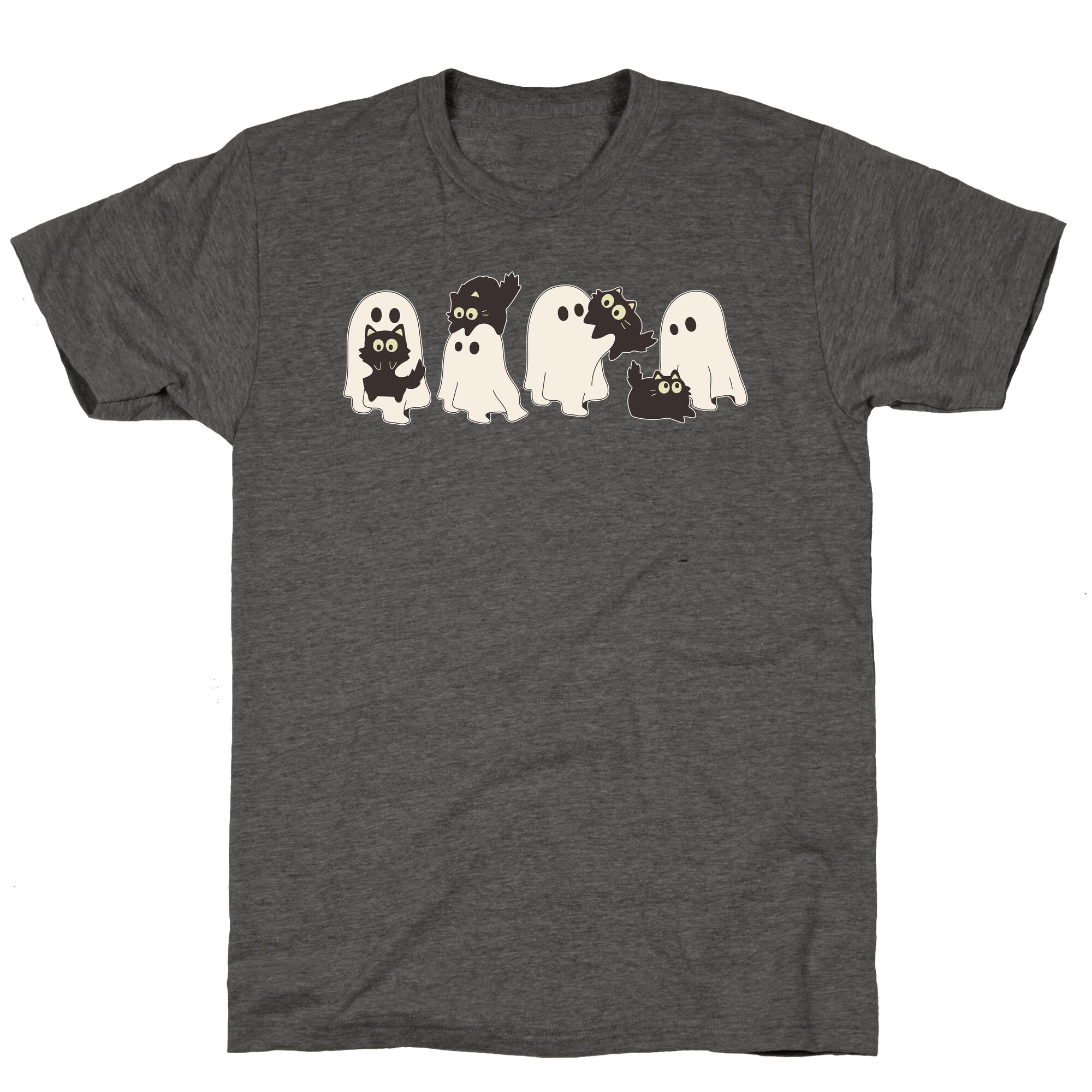 Cute Ghost Cats Unisex Triblend Tee