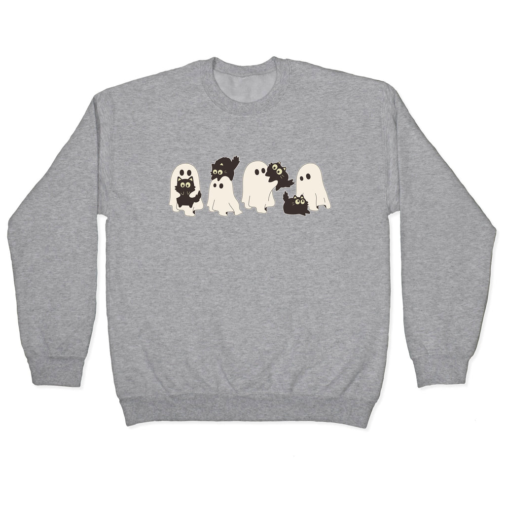 Cute Ghost Cats Crewneck Sweatshirt