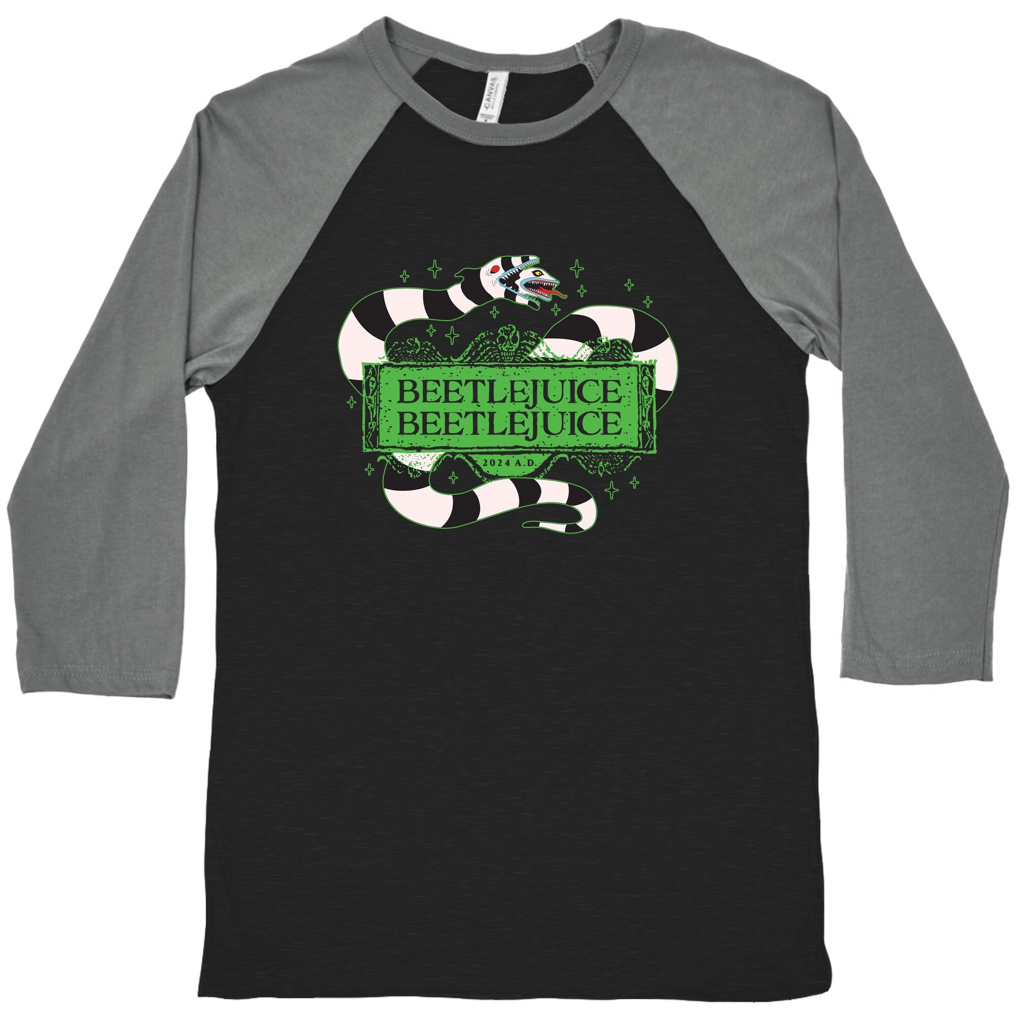 Beetlejuice Beetlejuice 2024 AD Baseball Tee
