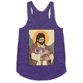 Moo Deng Jesus Racerback Tank