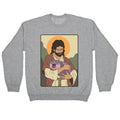 Moo Deng Jesus Crewneck Sweatshirt