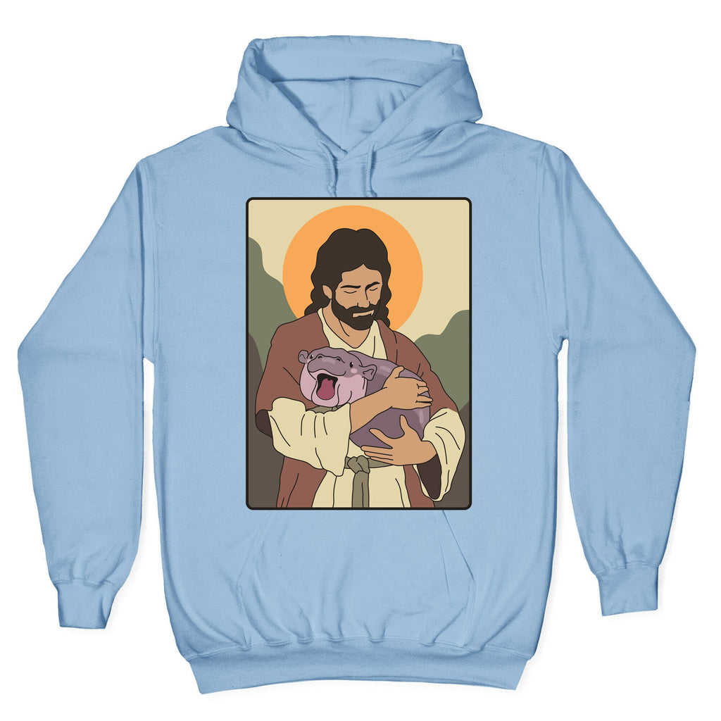 Moo Deng Jesus Hoodie